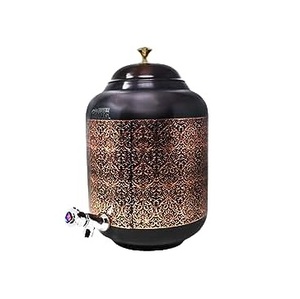 Hot Selling Black Finished Luxury Copper Water Container with Lid Anti-corrosion for Kitchen Home Hotel & Restaurant Decor - Product Image 1