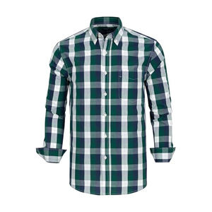 Chemise boutonnée décontractée pour homme, manches longues, qualité supérieure 100% coton, coupe régulière, flanelle anti-rides - Product Image 3