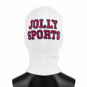 Pasamontañas de Punto Acanalado de Alta Calidad de 320 g/m², Color Blanco con Parche de Bordado de Diamantes de Imitación Brillantes, Logotipo Personalizado, para Hombre - Product Image 4