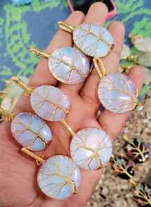 Colgante ovalado de amazonita natural con collar de cristal curativo envuelto en alambre hecho a mano joyería de piedras preciosas envueltas en alambre personalizado - Product Image 3