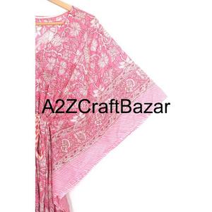 Veste décontractée à manches longues, écologique, lavable, 100% coton, col en V, matelassée, réversible, respirante, imprimé floral en blocs - Product Image 4