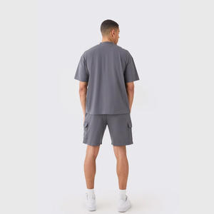 Pantalones cortos para correr de calle para hombre con estampado personalizado 100% poliéster 300 + GSM Terry Fleece 5 pulgadas entrepierna patrón sólido Streetwear - Product Image 5