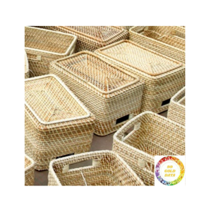 Cesta de bambú sostenible con uso versátil, perfecta para la decoración de almacenamiento de hogares con conciencia ecológica y la vida diaria - Product Image 1