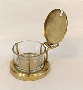 Decor <b>Glass</b> <b>Bowl</b> With Stand custom Shape <b>Serving</b> <b>Bowl</b> with Brass antique finished for Wedding Decor - Product Image 4