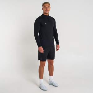 Pull zippé de sport 100% coton de haute qualité pour hommes, logo personnalisé, entraînement de gymnastique, manches longues, hauts amples à fermeture éclair 1/4 - Product Image 1