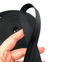 Pita Pengikat Twill Grosir 25MM 22MM Hitam Tali Webbing Datar Tahan UV Daya Tahan Tinggi Warna Kustom MIL-001