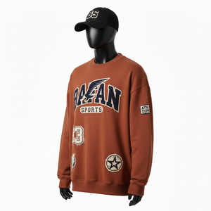 Sudadera Extra Grande para Hombre, Premium, 320 GSM, Felpa de Algodón, Corte Holgado, Tejido Cálido, Logotipo Personalizado con Apliques, Sudadera Básica Extra Grande - Product Image 4