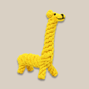 Handmade Luxury Macrame <b>Large</b> <b>Giraffe</b> Pet Chew Toy - Product Image 2