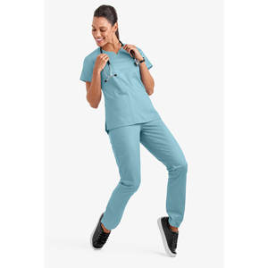 Conception personnalisée confortable infirmière femmes été hôpital top vente médical gommage uniforme - Product Image 6