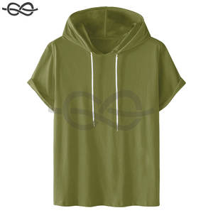 Sudadera con capucha de manga corta para hombre, Sudadera con capucha para gimnasio, Jersey Atlético ajustado ligero, sudaderas con capucha para entrenamiento y correr - Product Image 3