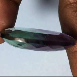 Gema Ovalada de Fluorita de Color Bio Natural, Tallada en Rosa, Facetada para Joyería, Procedente de Afganistán - Product Image 3