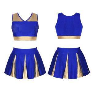 Uniforme de porristas personalizado establece último diseño con contraste de color al por mayor ropa de entrenamiento - Product Image 1