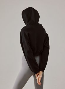 Sudadera Corta Personalizada de Algodón Grueso Premium, Sudadera Corta Transpirable de Felpa Francesa, Sudadera con Capucha Corta - Product Image 4