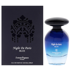 LOrientale fragranze Night De Paris Blue Unisex 3.3 oz EDP Spray floreale e fruttato profumo per il corpo con profumi di limone e rosa - Product Image 3
