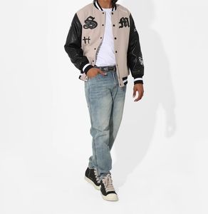 Nouvelles vestes de baseball pour hommes en gros, mode masculine, logo personnalisé, vestes de haute qualité, sensation agréable - Product Image 6