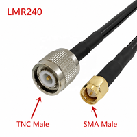 Adaptateur Mâle TNC vers SMA / RP-SMA Mâle/Femelle LMR240, Câble Coaxial RF LMR-240 50 Ohm LSR240 50-4