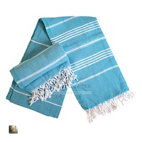 Stylish Tropical Striped 100% Turkish Cotton Peshtemal Beach Towels Logo Custom Print Sand Free Fast Drying Absorbent