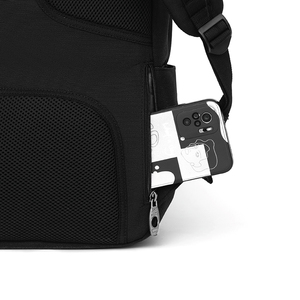 NATOLI Unisex Old <b>School</b> Fashion B5 Softback <b>Backpack</b> Waterproof Soft Zipper Closure Polyester Lining <b>Black</b> Soft Handle - Product Image 5