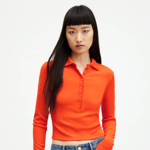 Vente en gros de chemises pour femmes de haute qualité, couleur unie, manches longues, col rond, vêtements décontractés légers personnalisés, 100% coton, t-shirts rapides - Product Image 1
