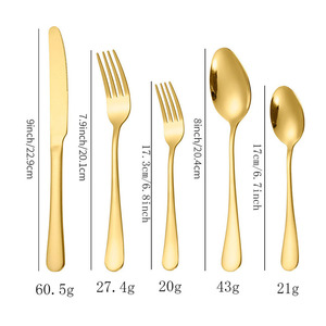Juego de Cubiertos Modernos de Acero Inoxidable Color Oro Rosa, 5 Piezas, Juego de Cubiertos Occidentales, Cuchillo, Tenedor, Cuchara, Vajilla para Comer en Casa - Product Image 6