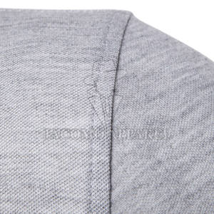 Nueva llegada de los hombres para la camisa polo patrón sólido 100% algodón tejido de punto de secado rápido de manga corta de talla grande diseño único - Product Image 5
