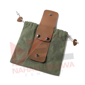 OEM Customized Outdoor Camping Waist Hanging Tool Bag Leather Canvas Storage <b>Belts</b> <b>Pouch</b> for Foraging Fruit Picking Pintester - Product Image 4
