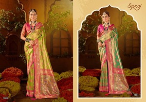Authentique Collection de mariée indienne tissée à la main-Paithani Sarees Style moderne Séchage rapide Réversible Sans rides Diwali pour femmes - Product Image 6