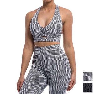 Wholesales Ins Hot Yoga <b>Suit</b> Fitness Sports Bra Leggings Workout Women Sports bra set - Product Image 1