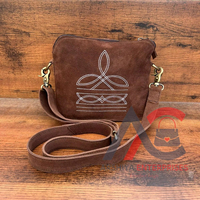 Nouveau sac à bandoulière en cuir suédé véritable marron fait à la main pour femmes sac à main de luxe minimaliste de haute qualité occidentale