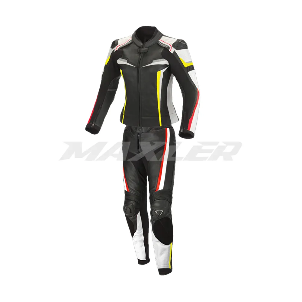 Conjunto de duas peças para motocicleta e motocicleta, roupa de couro para motociclistas, tamanho grande, com aprovação CE, processo homologado