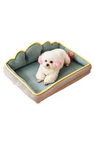 Lit pour animaux de compagnie moderne et doux en nylon et polyester, imprimé animal, amovible, lavable, sans assemblage, pour chiens et chats - Product Image 4