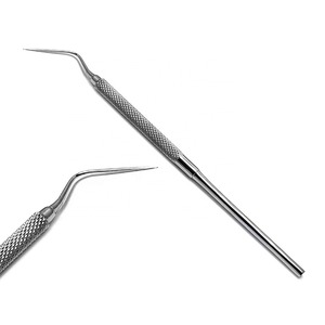Sonde endodontique en acier inoxydable, outil d'examen dentaire à une extrémité pour hygiéniste, alimentation manuelle, certifié CE - Product Image 1