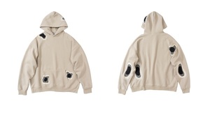 Sweat à capuche pour homme en molleton épais, design personnalisé, anti-boulochage, respirant, tissu écologique, coupe classique, logo frontal - Product Image 2