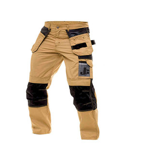 Pantalon de travail de sécurité en coton respirant à haute visibilité, qualité industrielle, protection des genoux durable, logo de couleur personnalisé - Product Image 3