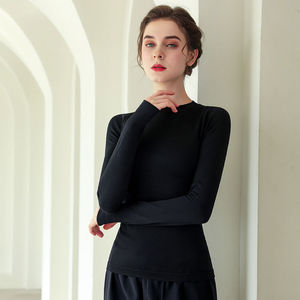 Camiseta de Yoga Unisex de Verano, Fabricación Profesional, Personalizada, Cuello Redondo, Tela Jersey Elástica, Corte Regular, Sin Costuras, Corta - Product Image 1