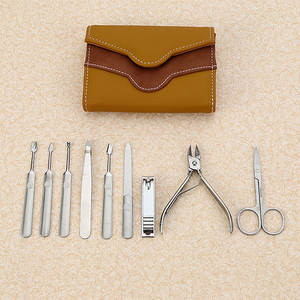 Portable professionnel 10 pièces en acier inoxydable doigt manucure pédicure trousse à outils ensemble de soins des ongles par L.A. ELAHI & CO, - Product Image 2