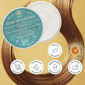 Masque réparateur instantané pour cheveux 200g Crème pour la réparation des cheveux abîmés avec huile de ricin et kératine OEM ODM Marque privée - Product Image 4