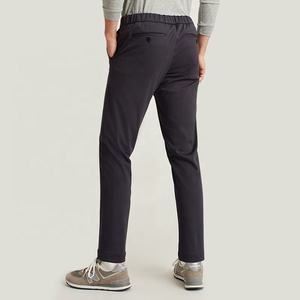 Respirant Logo personnalisé 90% Nylon 10% Spandex extensible dans les quatre sens Slim Fit Sports Golf Zipper Pants Pantalons pour hommes - Product Image 3