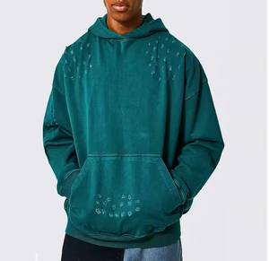 Sweat à capuche couleur zinc tenue confortable séchage rapide anti-boulochage nouveaux sweats à capuche élégants en coton biologique mélangé pour vêtements décontractés pour garçons - Product Image 4