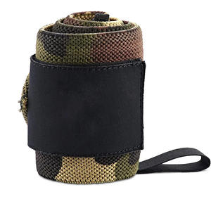 Muñequeras de levantamiento de pesas para gimnasio, diseño de bandera de camuflaje personalizado, con soporte elástico y logotipo, novedad - Product Image 2