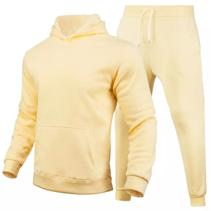 Survêtement d'hiver en molleton lourd 100% coton, coupe régulière, taille plus, pour homme, PUFFIN SPORTS, logo personnalisable, design 2 en 1 - Product Image 4