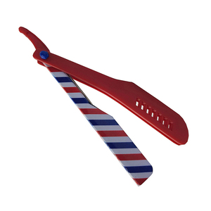 Durable Hair Salon Shaving Razors Best Quality Barber Single <b>Edge</b> Razors Red Plastic Handle Made Stainless Steel - Product Image 3
