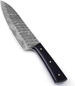 Couteau de cuisine moderne de qualité supérieure, personnalisé en gros, OEM ODM, lame en acier Damas faite à la main, ambidextre, passe au lave-vaisselle - Product Image 2