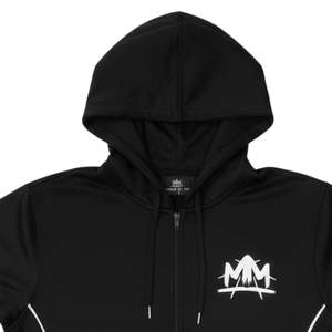 Conjunto deportivo de sudadera con capucha y cremallera completa para hombre, con pantalones jogger de corte ajustado, ropa deportiva informal para gimnasio, entrenamiento, correr y uso diario. - Product Image 3