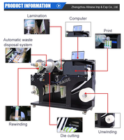Imprimante UV pour l'impression d'autocollants couleur personnalisés, machine numérique de découpe, de plastification et de refendage d'étiquettes en rouleau