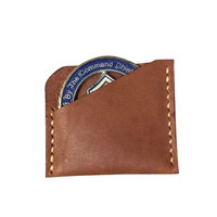 Porte-monnaie en cuir Van Tan avec logo gravé personnalisé, porte-monnaie Euro Trolley