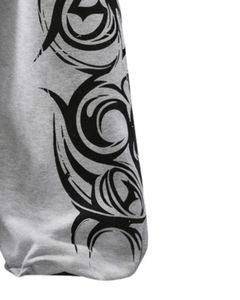 Custom <b>Grey</b> Tribal Print Baggy Sweatpants Women Streetwear Wide Leg Jogger Pants Oversized Casual Fleece Trousers Manufacturer - Product Image 5