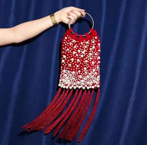 Unique Bohème Style Broderie Perle Soirée Main Pochettes Fantaisie Conception Doublure En Gros - Product Image 5