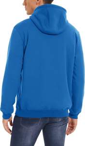 เสื้อมีฮู้ดผ้าฟลีซถักแบบสวมหัวสำหรับผู้ชายเสื้อกันหนาวให้ความอบอุ่นแขนยาวเสื้อมีฮู้ดแบบลำลองสำหรับฤดูหนาว - Product Image 4