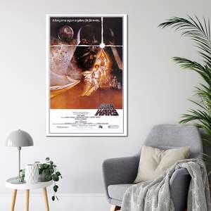 Star Wars 'A' <b>Poster</b> Style-American Black <b>Frame</b> Paper Material for Wall Use - Product Image 2